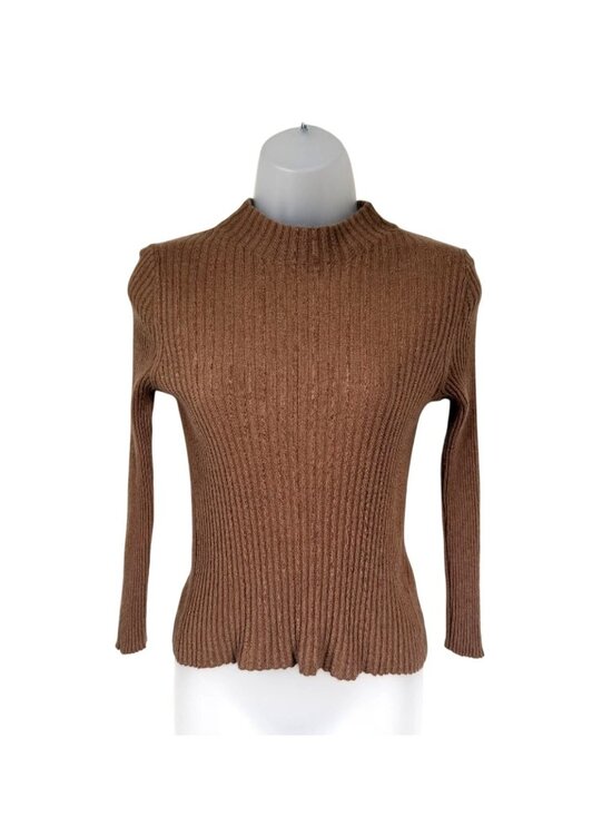 Vince Sweaters - Vince Ribbed Mock Neck Cashmere-Silk Blend Sweater Women's Size S/P